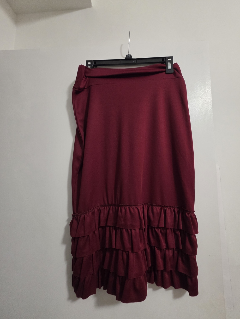 Women’s Ruffle Tiered Skirt Extender - Burgundy